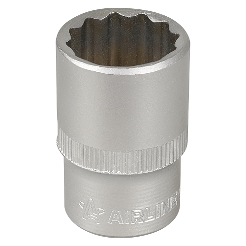 Головка торцевая 1/2"DR двенадцатигранная 19мм, L=38мм пласт.подвес