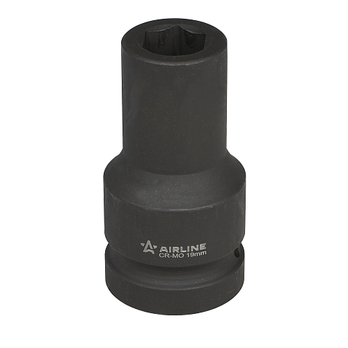 Головка ударная торцевая 1"DR шестигранная 19мм, L=90мм