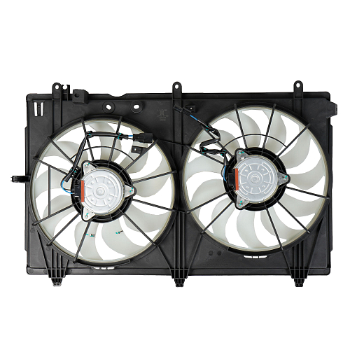 Электровентилятор охлаждения для автомобилей Mitsubishi Outlander XL (12-) 2.0i/2.4i (2 вент.) (c кожухом)