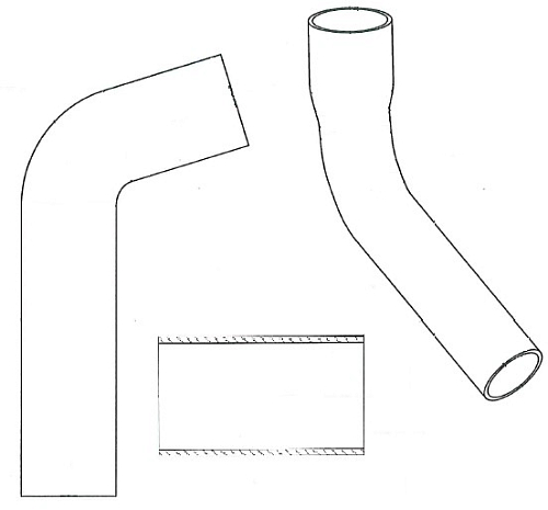 Патрубки охл. для а/м КАМАЗ 6520 (EPDM, кмпл., 3 шт.)