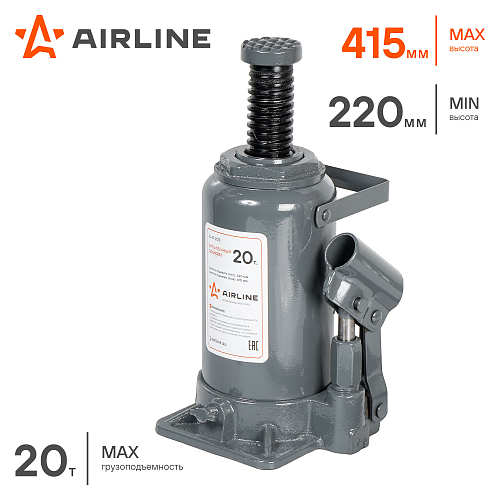 Домкрат бутылочный 20т 220-415мм