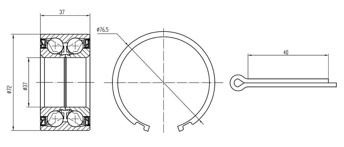 Ремкомплект ступицы передней для автомобиля Nissan Micra (02-)