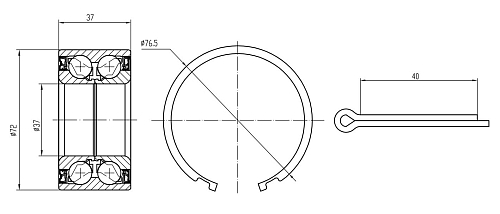 Ремкомплект ступицы передней для автомобиля Nissan Micra (02-)