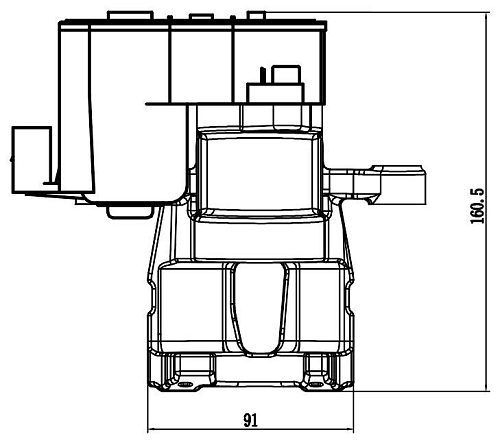 Суппорт тормозной для автомобилей Geely Coolray (18-)/Belgee X50 (23-) задний левый d=34.5мм (автомобиль с электродвигателем стояночного тормоза)