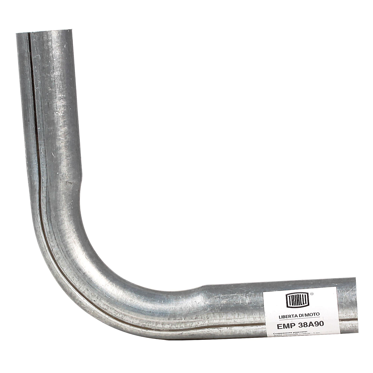 Труба с гибом d=38, угол 90 (алюминизированная сталь)