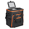Сумка-холодильник (термосумка) на колесах с телескоп.ручкой 48 л, водонепр., черн./оранж.