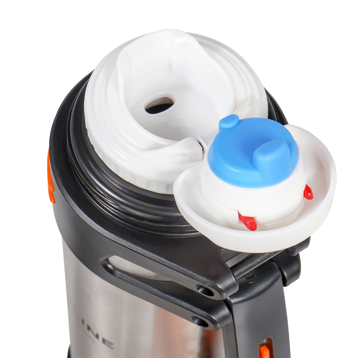 Термос с ручкой 2,0 л., нержавеющая сталь, цвет металлик