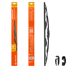 Щетка стеклоочистителя 450 мм (18") каркасная, 2 адаптера