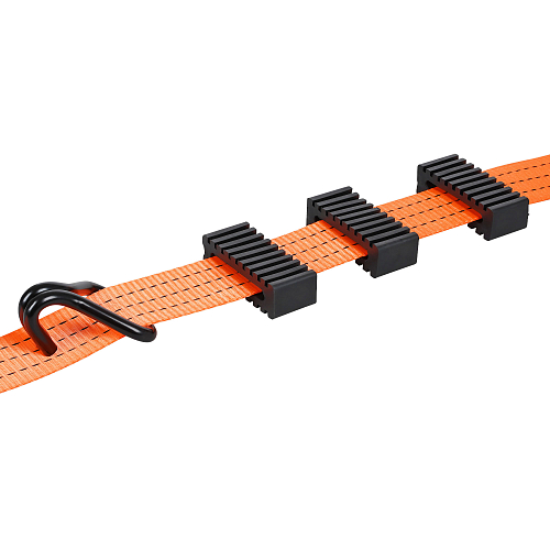 Ремень крепления автовозный с храповиком и резиновыми вставками 4 т, 3 м