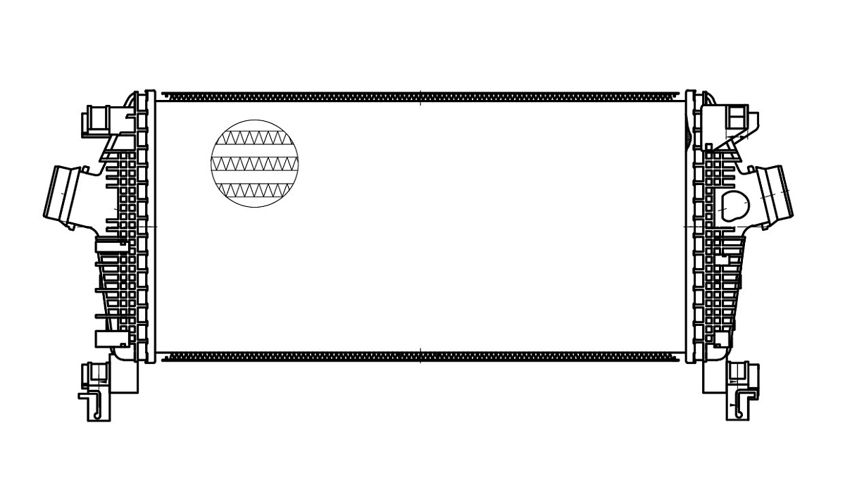 ОНВ (радиатор интеркулера) для автомобилей Astra J (10-) 1.4T MT