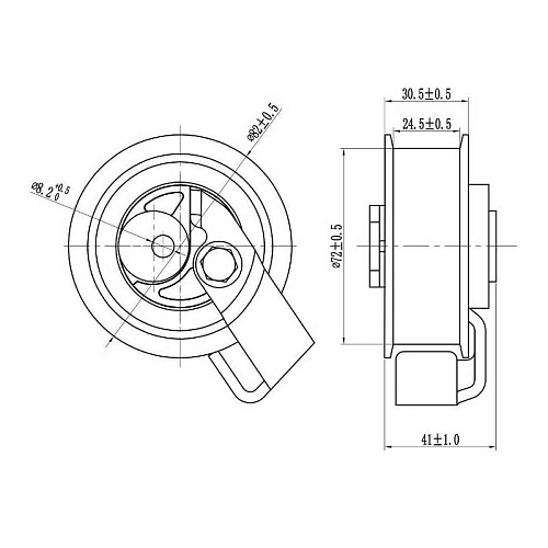 Ролик ГРМ натяжной для автомобилей VW Passat B5 (96-) 1.8T/2.0i (d82)