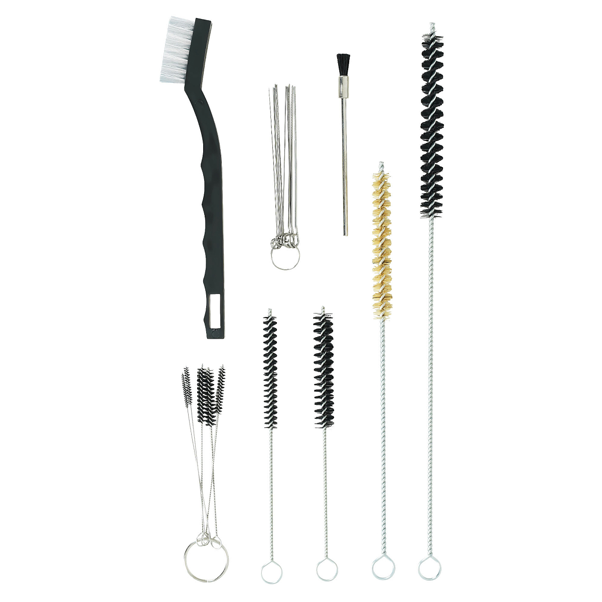 Инструменты для чистки пневмоинструмента, набор 21пр. (щетка, кисточка, ершики, иглы)