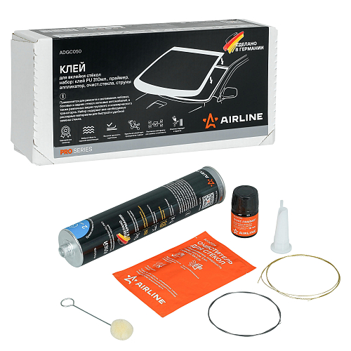Клей-герметик для вклейки стёкол PRO(набор:клей PU 310мл.,праймер,аппл.,очист.cтекла,струны)