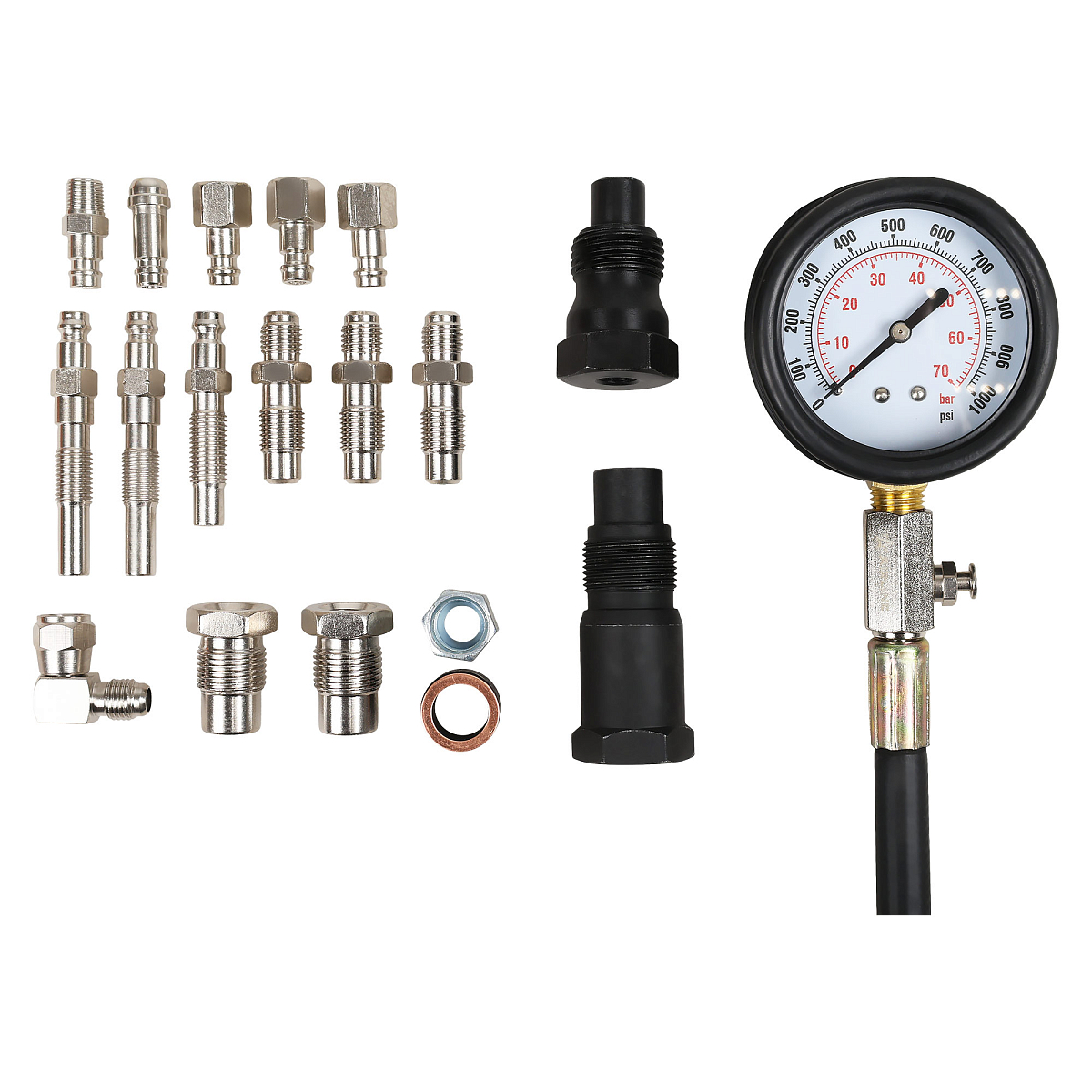 Компрессометр для дизельных двигателей PRO, набор 19пр., кейс