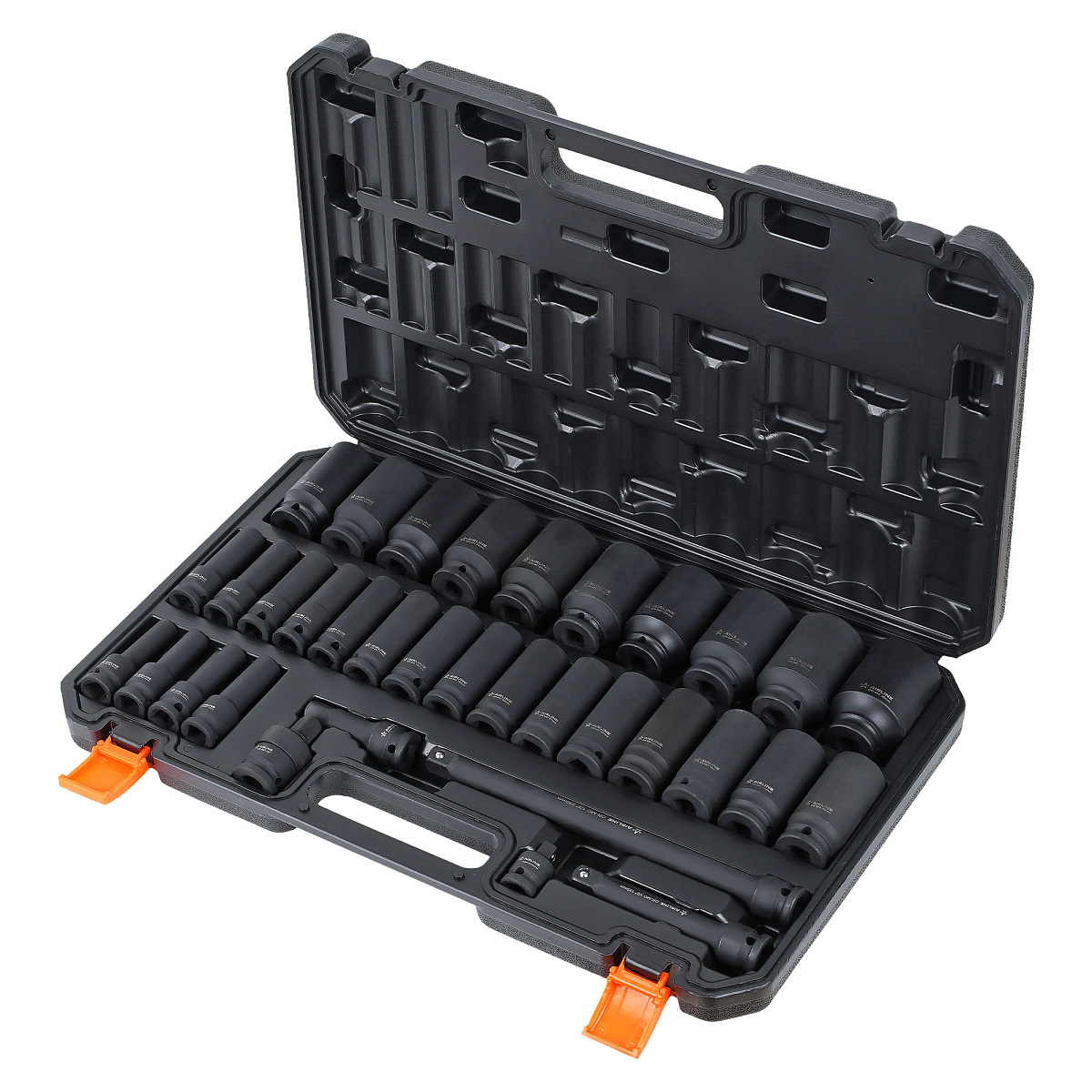 Набор головок ударных 1/2"DR L=78мм, 34пр. (8-36мм) пласт.кейс
