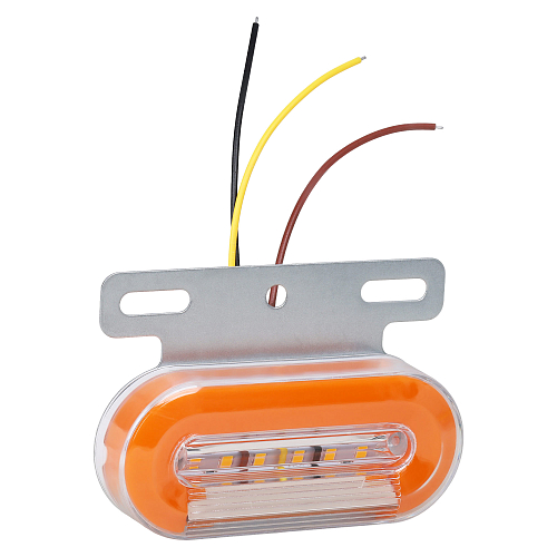 Огонь габаритный светодиодный, 12/24В, оранжевый, кронштейн, подсветка колеса, комплект 4 шт.