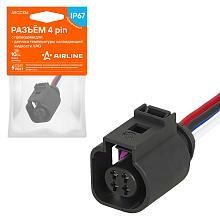 Разъём 4 pin с проводами для датчика температуры охл. жидкости VAG
