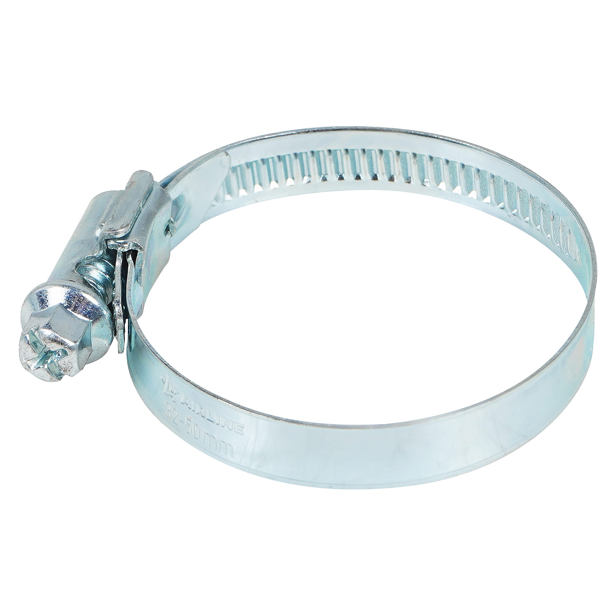 Хомут 32-50/9мм, червячный, усиленный, W1(оцинк), 1 шт.