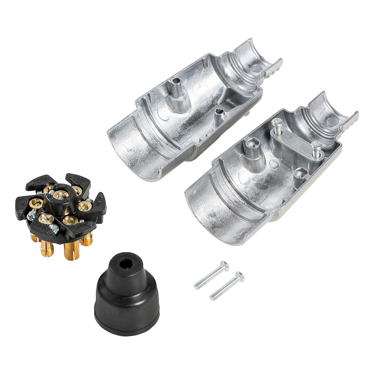 Вилка прицепа 12В 7 контактов металл