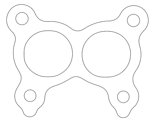 Прокладка коллектора для а/м Nissan Almera Classic (06-) 1.6i (2 шт.) (выпуск.)