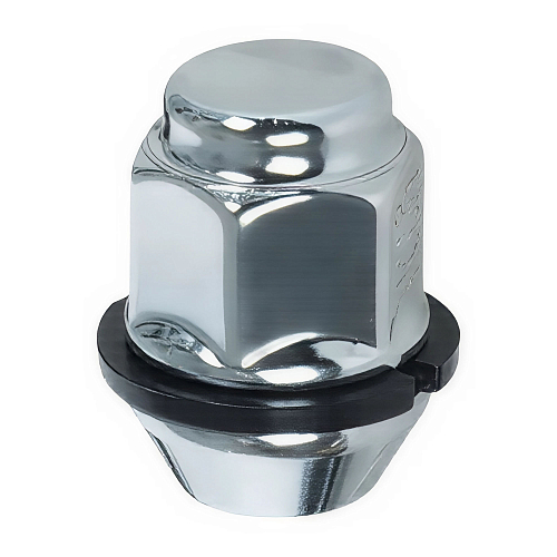 Гайка колесная M12x1,5x33, конус с пластиковой шайбой, ключ 21, закрытая, хром, 20 шт для а/м KIA