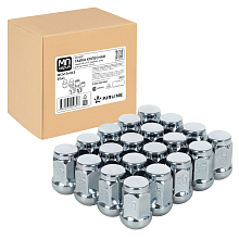 Гайка колесная M12x1,5x34,5, сфера R12, ключ 19, закрытая, хром, 20 шт для а/м Honda
