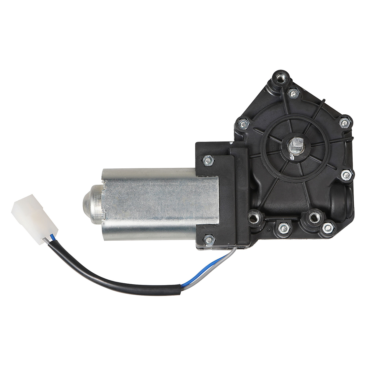 Моторедуктор стеклоподъемника для автомобилей Лада 2109/2110-2112/2113-2115 (левый) (тип КЗАЭ)