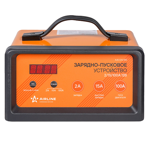 Зарядно-пусковое устройство 2/15/100А 12В трансформаторное, LED дисплей