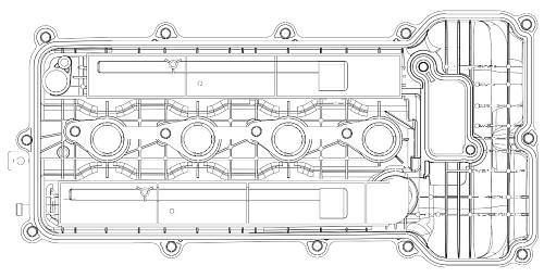 Крышка клапанная для а/м Hyundai Solaris (17-)/Creta (21-)/Kia Rio (17-)/Ceed (18-) 1.6i [G4FG] (пластик., с прокл.)