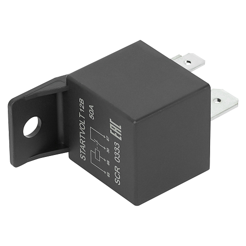 Реле защиты стартера 12V 50A 4 контакта (без резистора, с кронштейном)