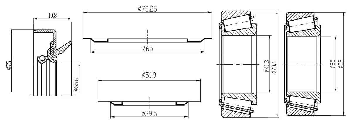 Ремкомплект ступицы передней для автомобиля Mercedes Sprinter (95-)/(00-)/Classic (13-)/VW LT (96-)