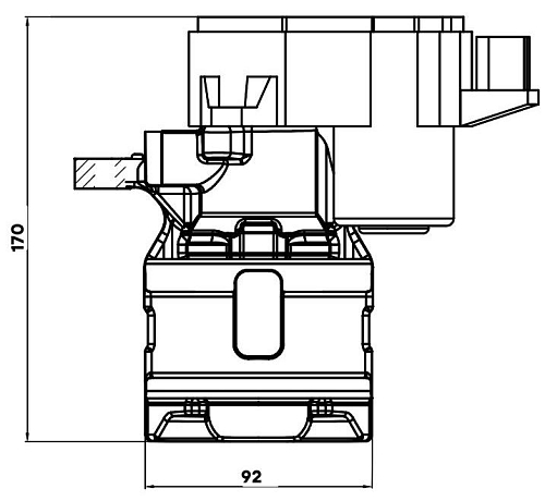 Суппорт тормозной для автомобилей Geely Tugella (19-) / Knewstar 001 (24-) задний левый d=38мм (автомобиль с электродвигателем стояночного тормоза)