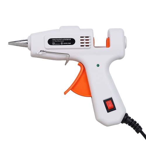 Пистолет (термо) клеевой электрический, сопло 7мм, 220В/40Вт, белый/оранж.