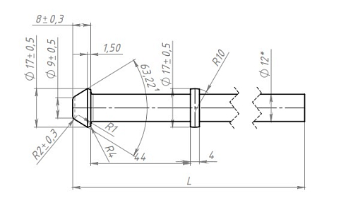 Кронштейн прямой с «грибком» и упором универсальный, L=160мм