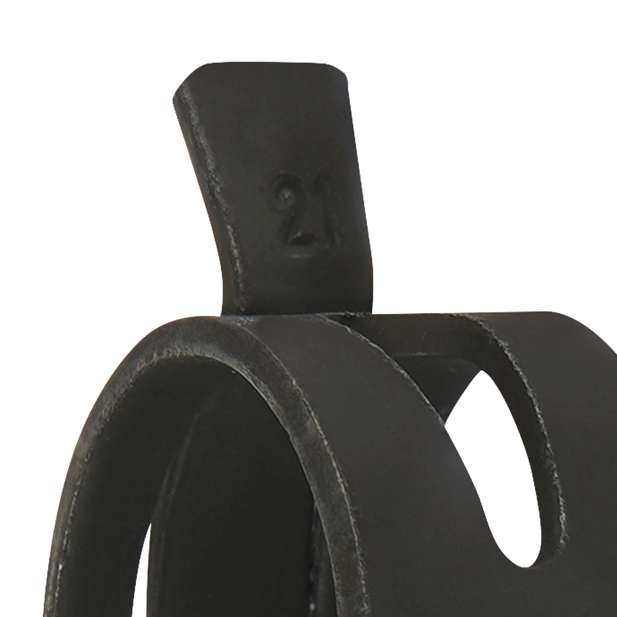 Хомут пружинный 21 (19,4-22,5/12мм), мин.20.3мм, самозажимной, хром-цинк(dacromet),черный