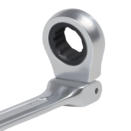 Ключ комбинированный трещоточный шарнирный 12мм PRO, пласт.подвес