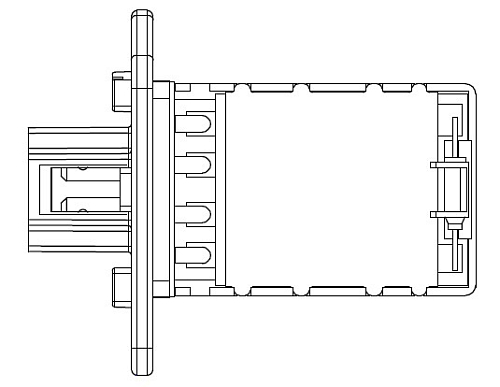Резистор электровентилятора отопителя для автомобилей SsangYong Kyron/Actyon (05-)/Aveo (T250) (06-) (manual A/C)