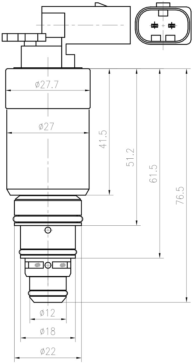 Клапан регулирующий компрессора кондиционера для автомобилей Skoda Octavia A5 (04-) (тип Zexel)