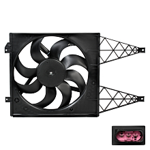 Электровентилятор охлаждения для автомобилей Fabia II (07-) (с кожухом)