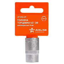 Головка торцевая 1/2"DR шестигранная 14мм, L=38мм пласт.подвес