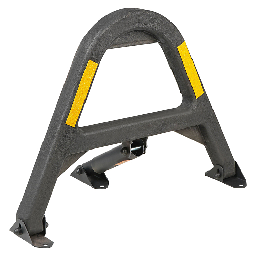 Барьер парковочный с замком,световозвращ.,треугол.,композит(665*485*300мм) черный ,МП-серия