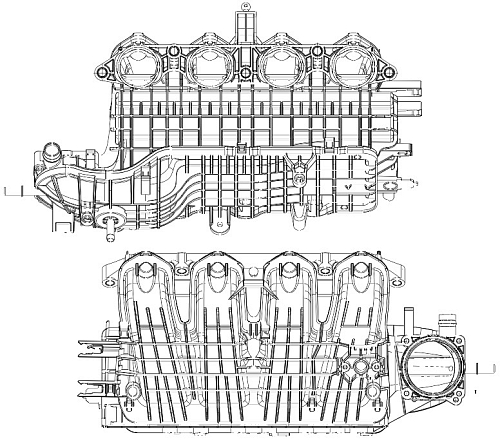 Коллектор впускной для а/м VW Tiguan (16-)/Skoda Octavia (12-) 1.4T [CZDA,CZEA]