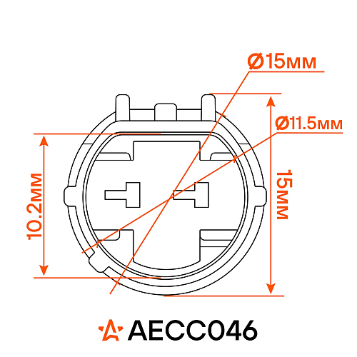 Разъём 2 pin с проводами для датчика положения коленвала Лада, Renault, Nissan