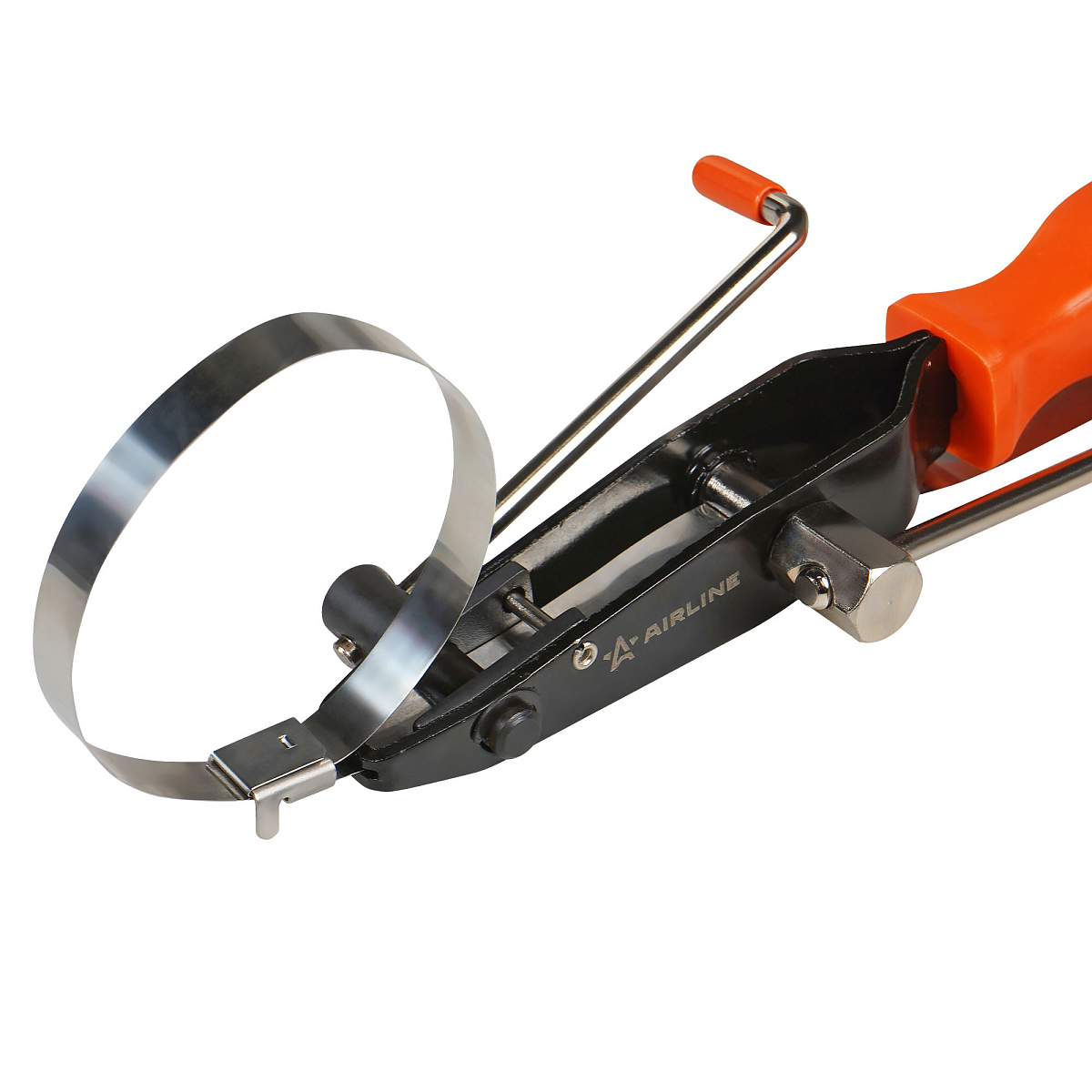 Приспособление для установки ленточных хомутов с резаком