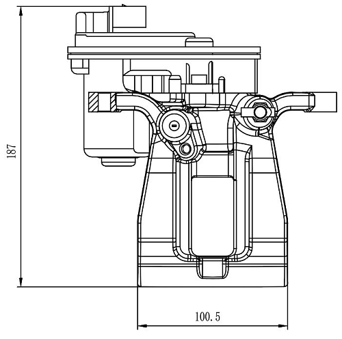 Суппорт тормозной для автомобилей Jetour Dashing (22-) задний левый d=41мм (автомобиль с электродвигателем стояночного тормоза)