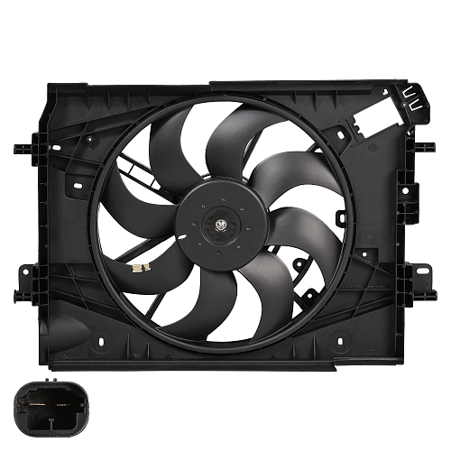 Электровентилятор охлаждения для автомобилей Лада Vesta (15-)/Renault Logan II (12-) (с кожухом) A/C+