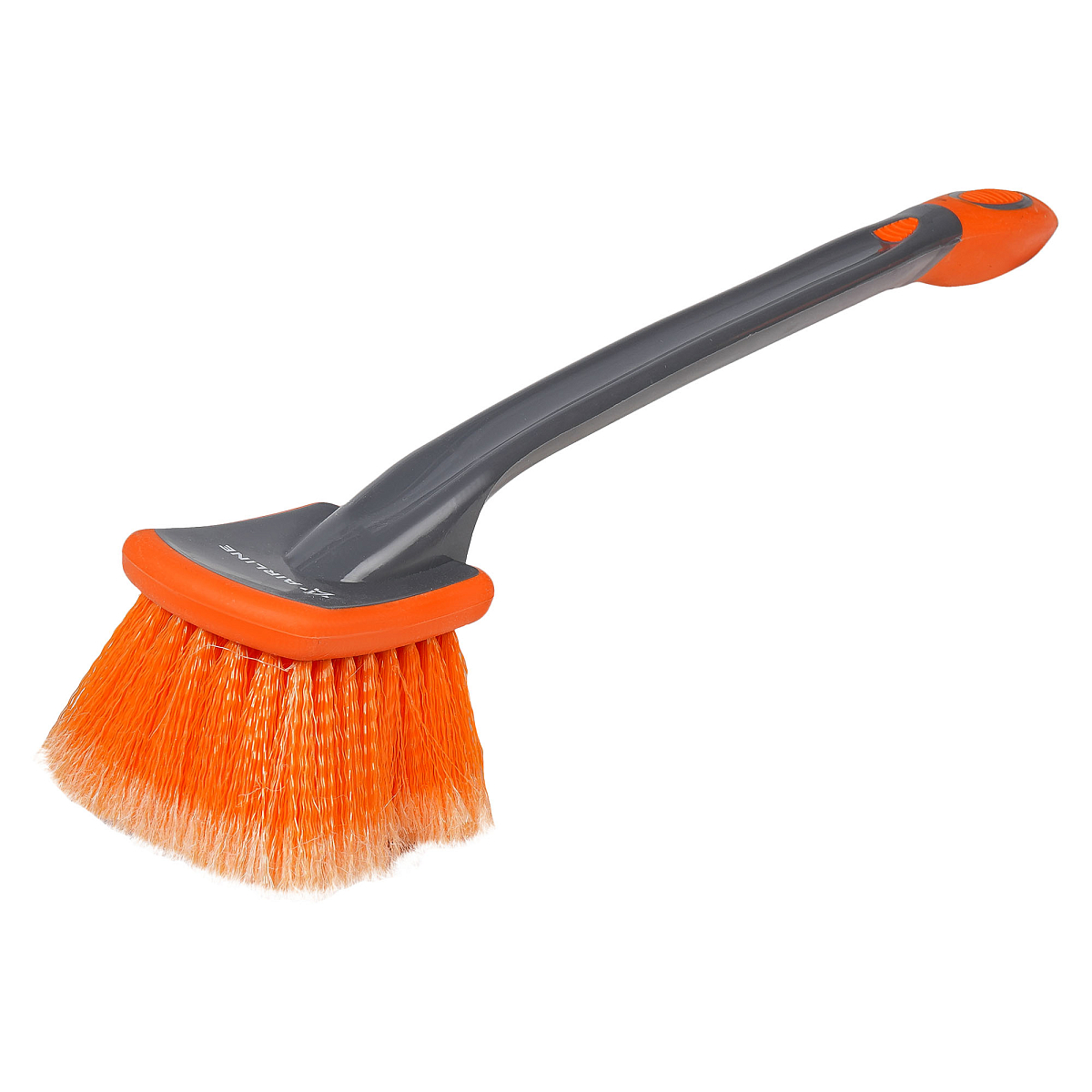 Щетка для мытья с мягкой распушенной щетиной, прорезиненные ручка и кант (50 см)