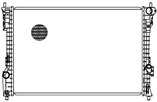 Радиатор охлаждения для автомобилей Explorer (11-) 3.5i (с доп. патрубком)