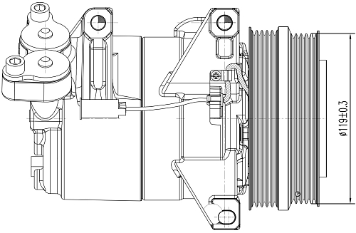 Компрессор кондиционера для автомобилей Volvo S40 (08-)
