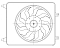 Электровентилятор кондиционера для автомобилей Hyundai Santa Fe II (06-) 2.2D/2.7i (с кожухом)